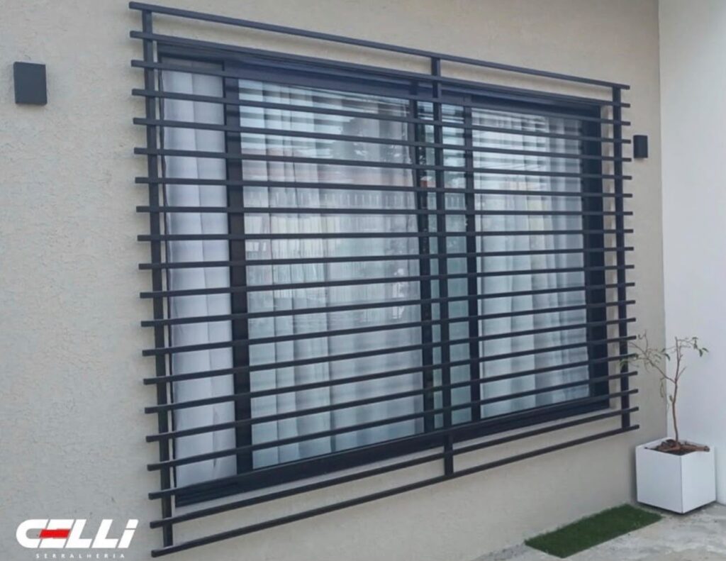Grade de proteção modelo brise com barras horizontais – projeto 2